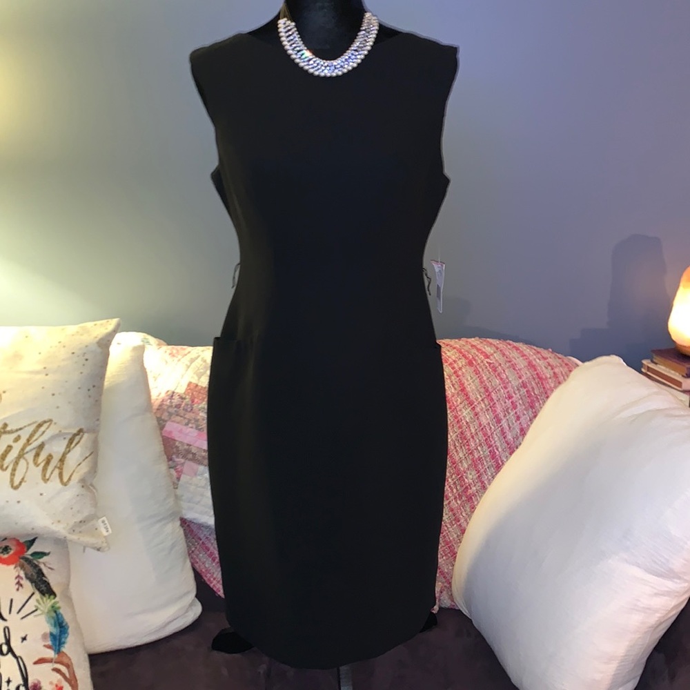 Nwt Evan Picone Size 10P Sleeveless Black Dress